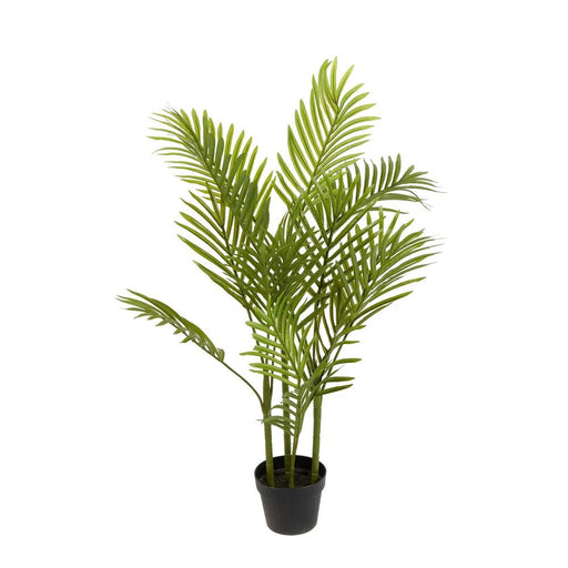 Mini Palm Tree Real Touch 4 Branches 15 Leaves in Pot 100cm Set of 2