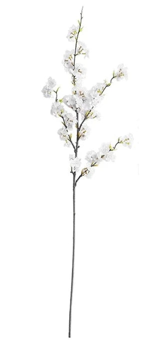 Artificial Silk Flower Fake Cherry Blossom Bouquet Table Decor White 105cm Pack of 10