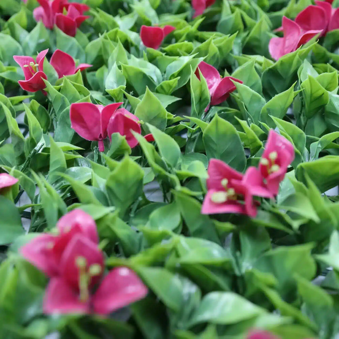 Flowering Pink Vertical Garden Green Wall 1mx1m - FLORA DESIGNS