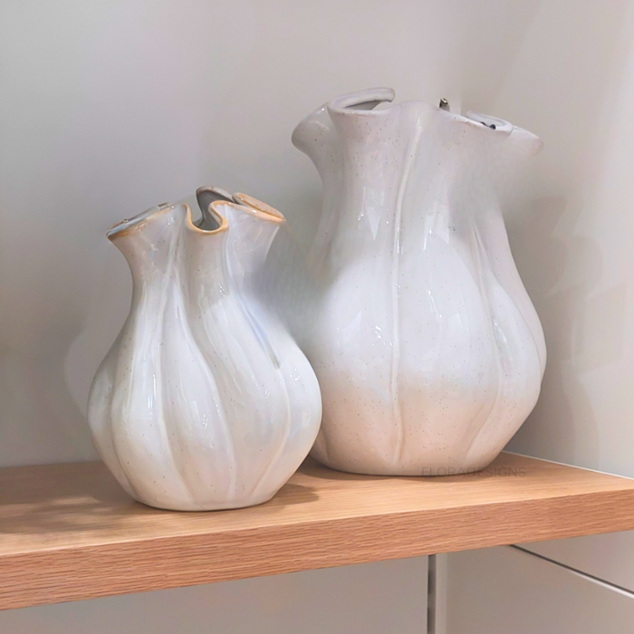 Anabella White Vase - Set of 2