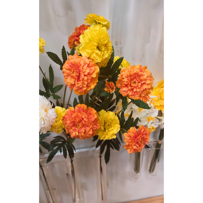 Marigold Spray Burnt Orange 82cm Pack of 12