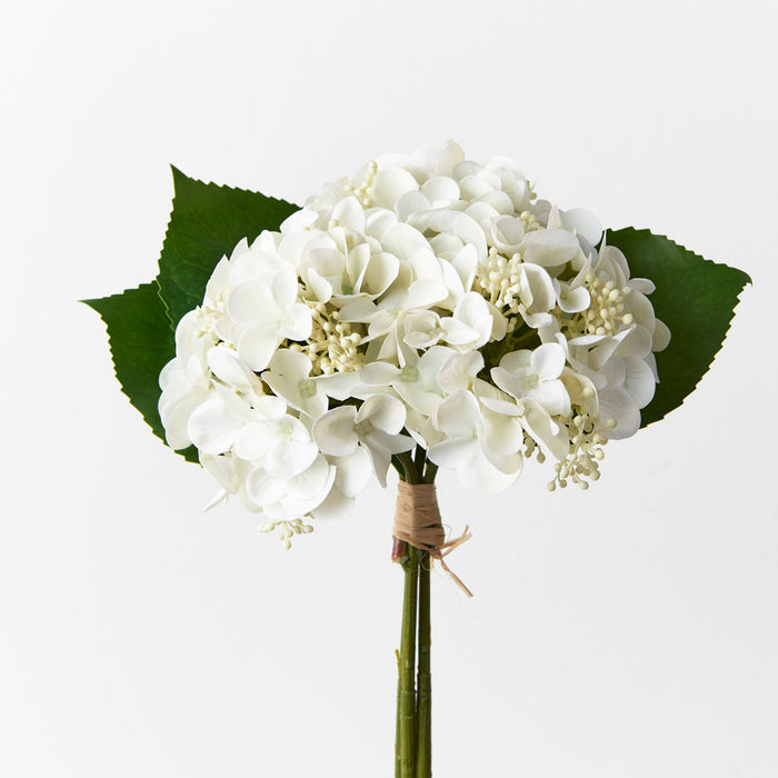 Hydrangea Bouquet White 33cm Set of 12