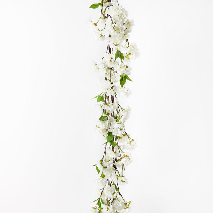 Blossom Cherry Garland White 180cm Set of 6