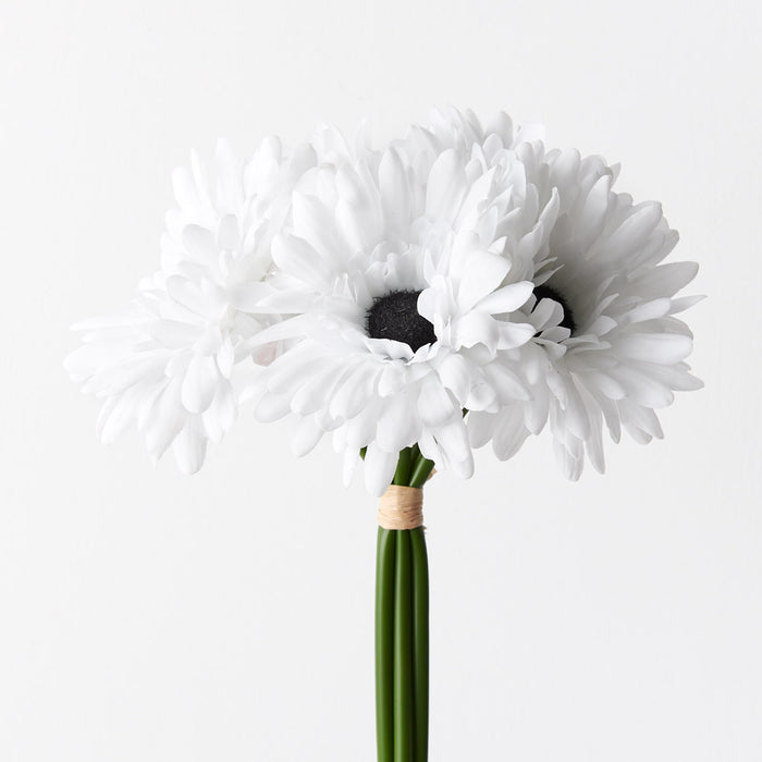 Gerbera Bouquet Winter White 30cm Set of 6