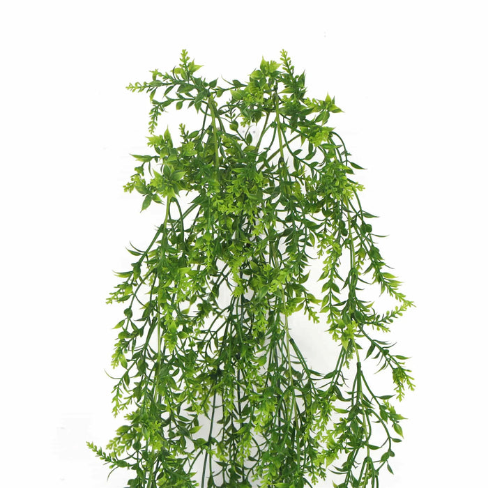 Dense Two-Tone Hanging Evergreen Plant - UV Resistant 130cm Set of 2