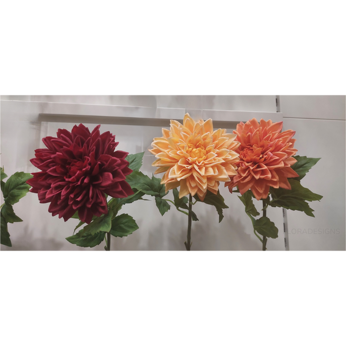 Dahlia Dark Red 54cm Set of 12