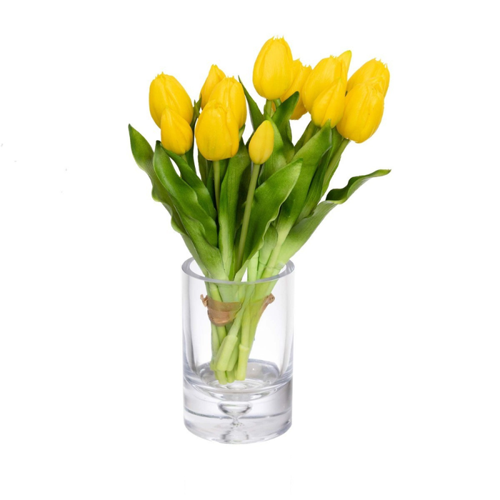 Tulip Bundle Yellow 32cm Real Touch Pack of 6