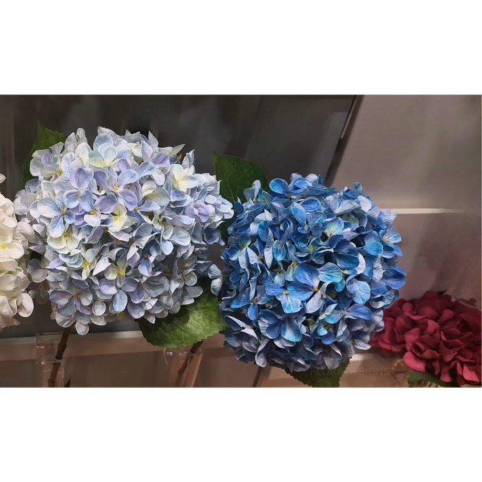 Hydrangea Bouquet Light Blue 68cm Set of 12