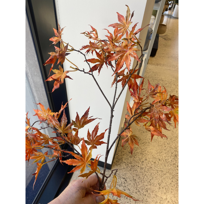 Japanese Maple Leaf Spray Orange 109cm - Pack of 12