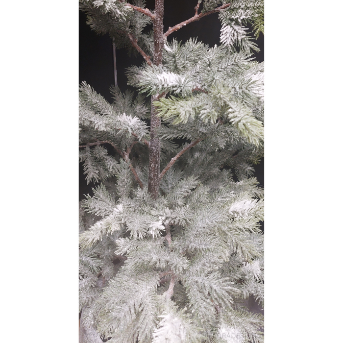 Tree Fir Snow in Pot White Green 125cm