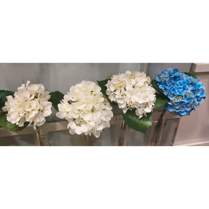 Hydrangea Bouquet White 33cm Set of 12