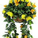 Artificial Hanging Basket Orange Yellow Bouganvillea 30cmx80cm - FLORA DESIGNS