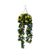 Artificial Hanging Basket Orange Yellow Bouganvillea 30cmx80cm - FLORA DESIGNS