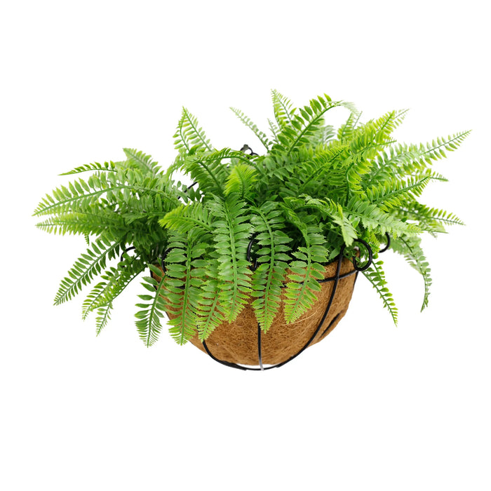 Artificial Hanging Fern Basket 30cmx40cm - FLORA DESIGNS