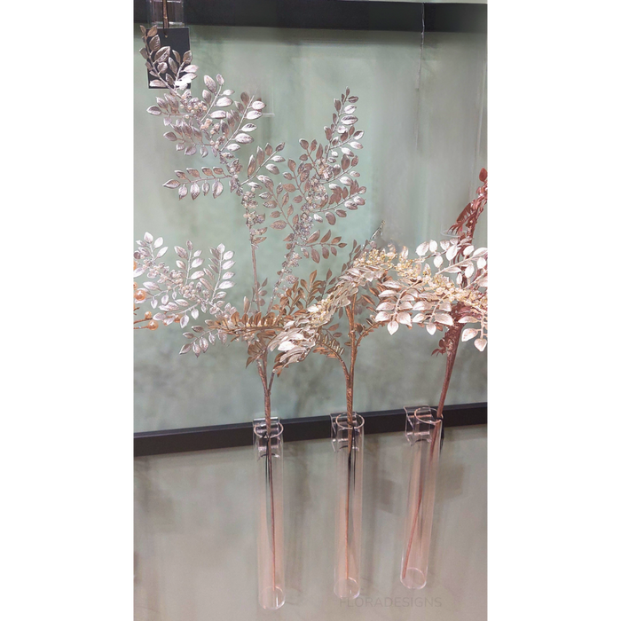 Fern Metallic Spray Rose Gold 83cm - Pack of 12