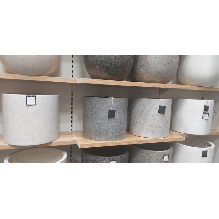 Cenzo Cylinder Grey Pot 32cm Pack of 3