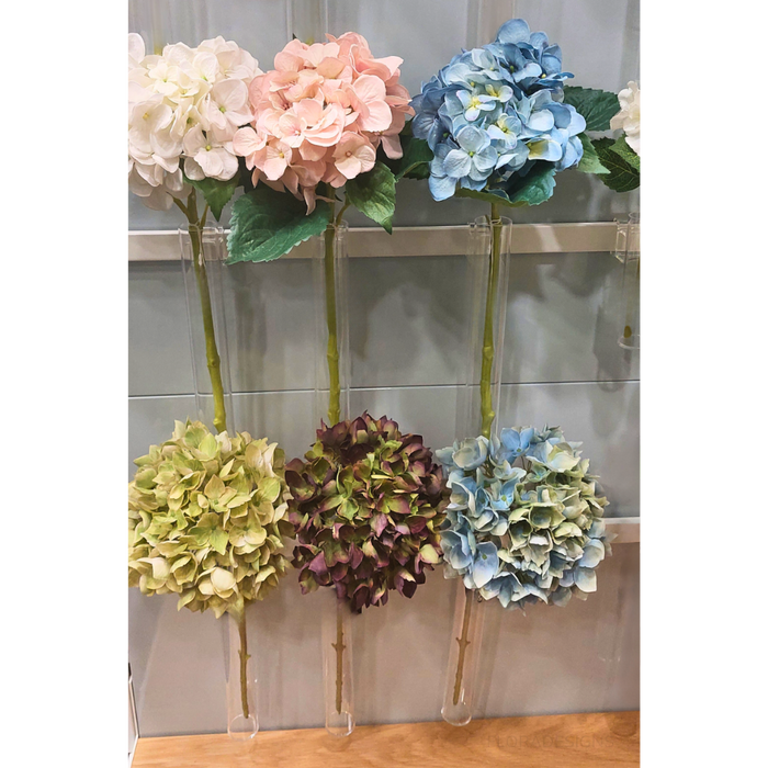 Hydrangea Water Stem Ice Blue 50cm Set of 12