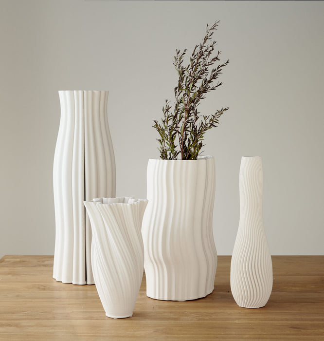 Mia White Vase 30cm