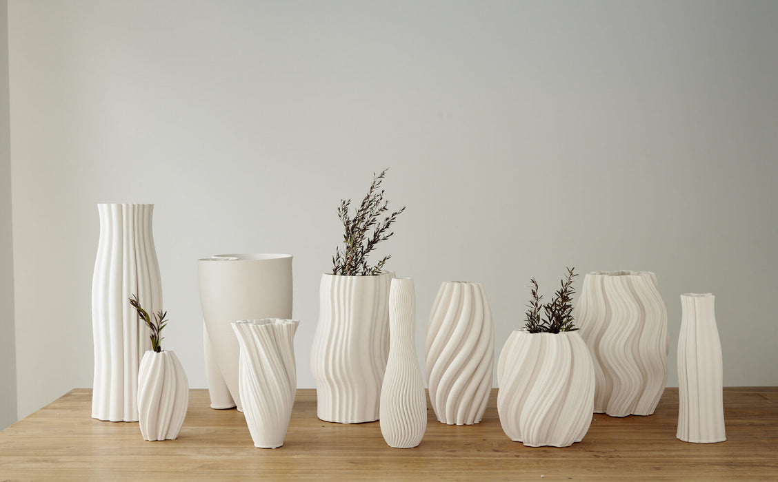 Mia White Vase 30cm