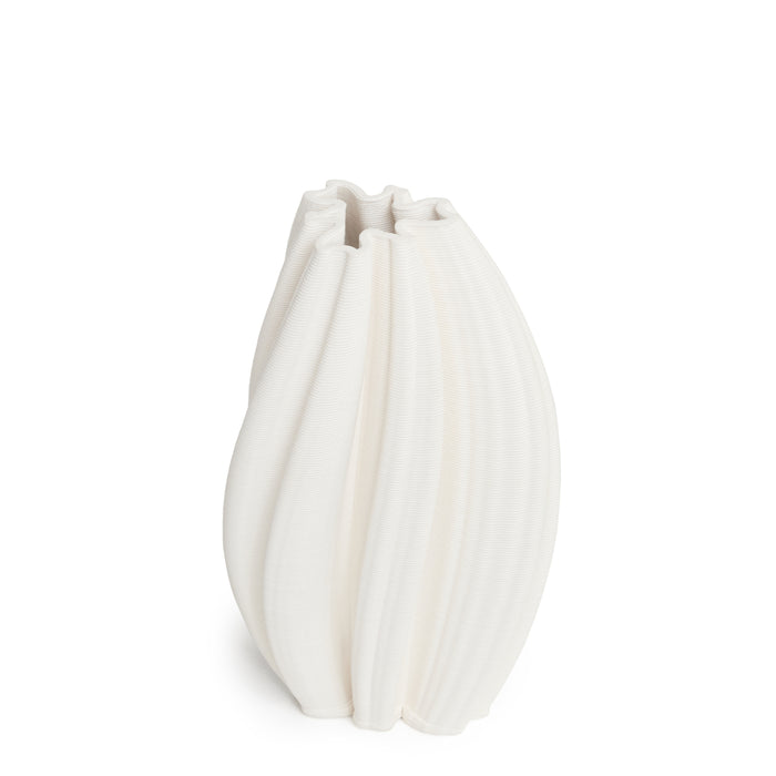 Mila White Vase 17cm