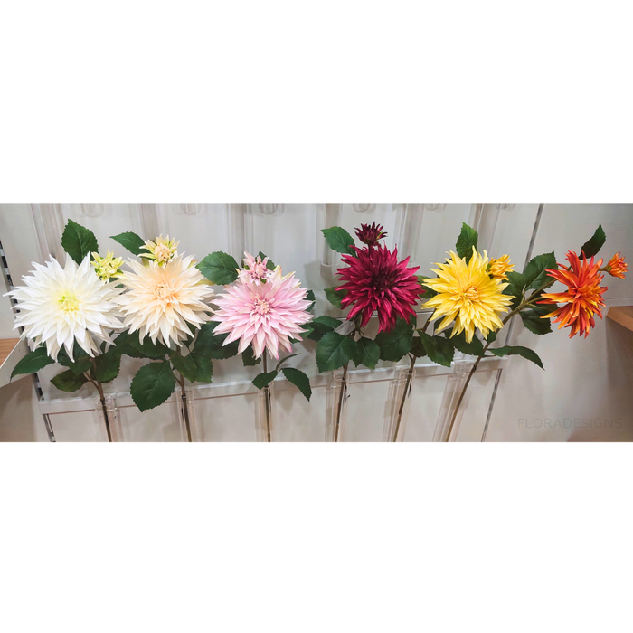 Dahlia Spray White 74cm - Pack of 12