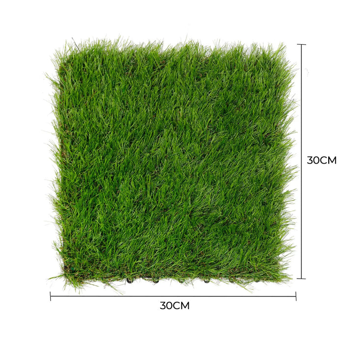 Of Interconnecting Artificial Grass Decking Tiles () 9 Piecesx30cmx30cm - FLORA DESIGNS
