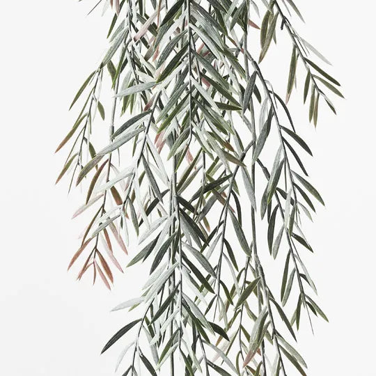 Acacia Leaf Hanging Bush Grey Pink 76cm Set of 12