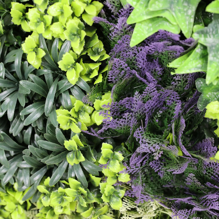 Lush Botanical Mosaic Artificial Vertical Garden Green Wall Panel 1mx1m - FLORA DESIGNS