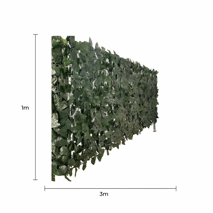 Artificial Ivy Leaf Hedging Roll (Fake Ivy Roll) 3mx1m - FLORA DESIGNS