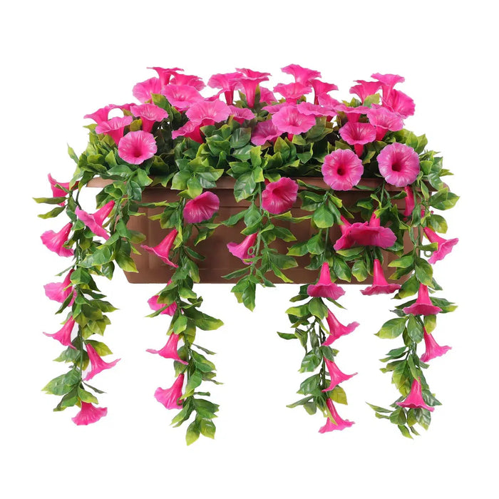 Artificial Draping Pink Petunia Window Box Planter 50cm - FLORA DESIGNS