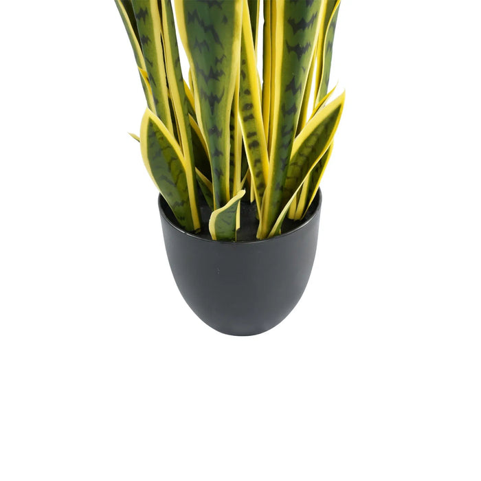 Artificial Mother in Law Tongue Plant UV Resistant Yellow 100cm