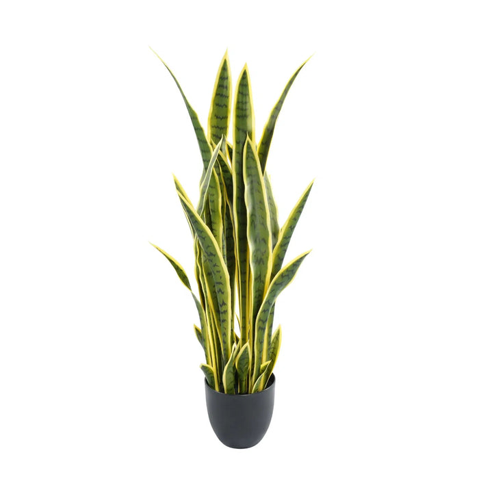 Artificial Mother in Law Tongue Plant UV Resistant Yellow 100cm
