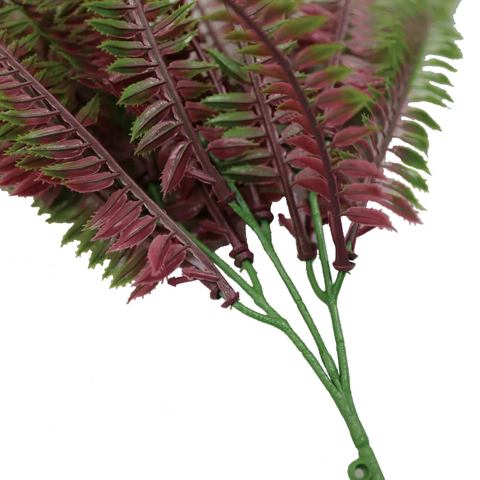 Artificial Royal Purple Fern Stem UV Resistant 33cm Set of 4