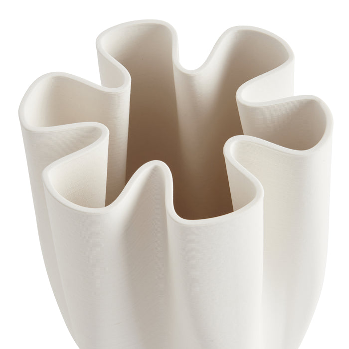 Aurora White Vase - 28cm