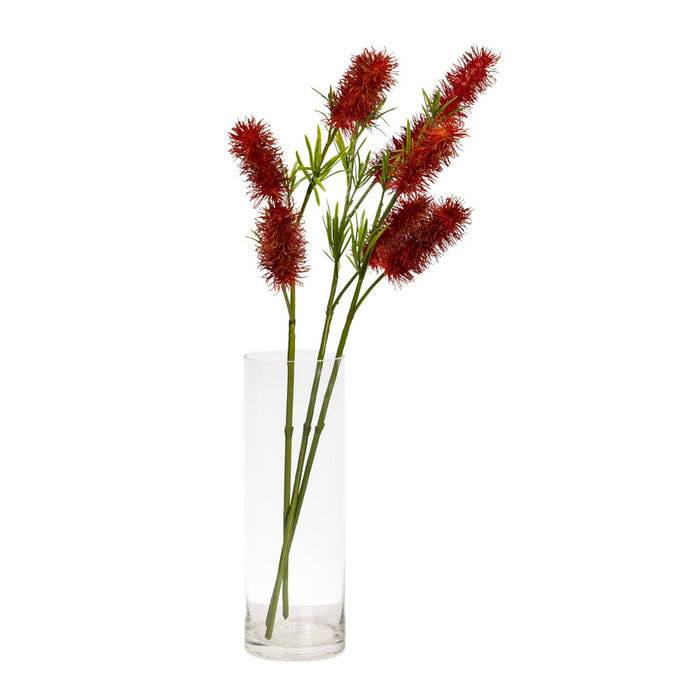 Bottle Brush Spray 60cm Red Set of 12