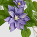 Artificial UV Trailing Clematis Bush Purple 50cm Purple - FLORA DESIGNS