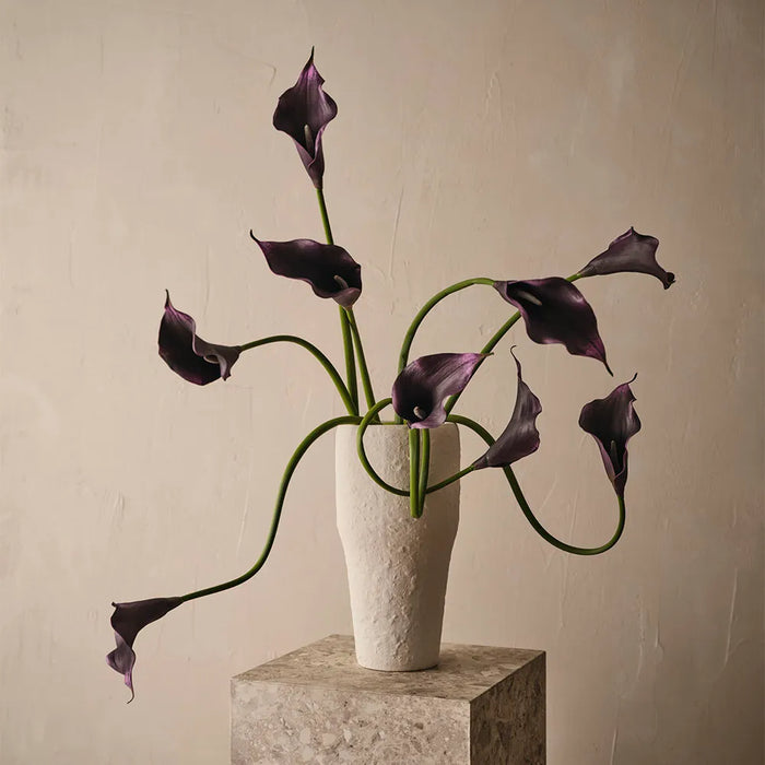 Calla Lily Black Plum Purple 61cm Set of 24