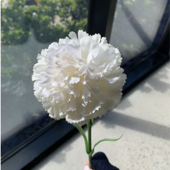 Carnation Stem 47cm Ivory White Pack of 12