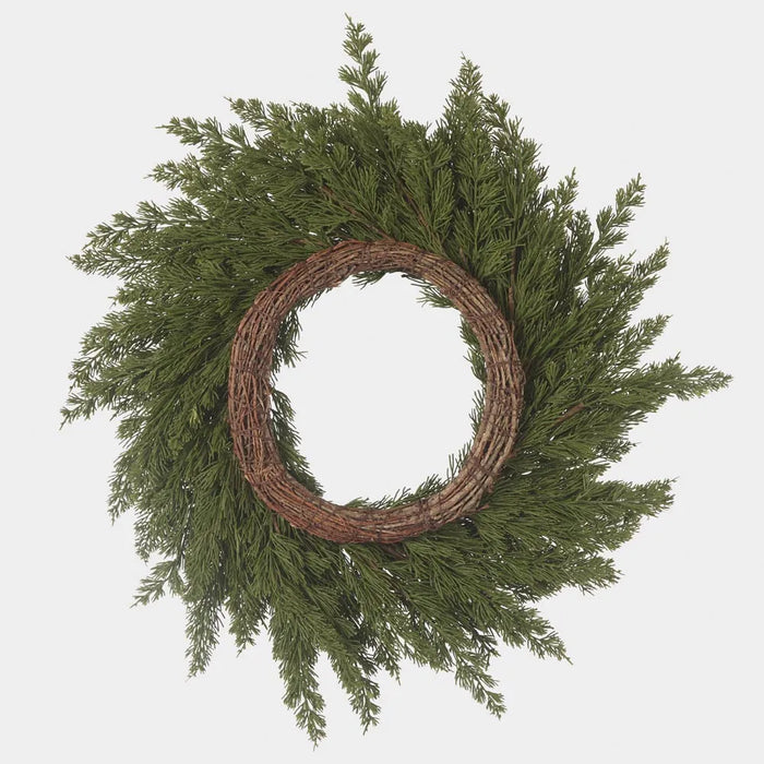 Cedar Pine Wreath Green 65cm