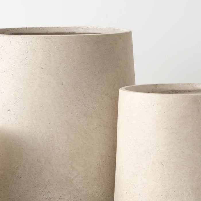 Cinder Pot Grey White Marlstone, 44cm Set of 3