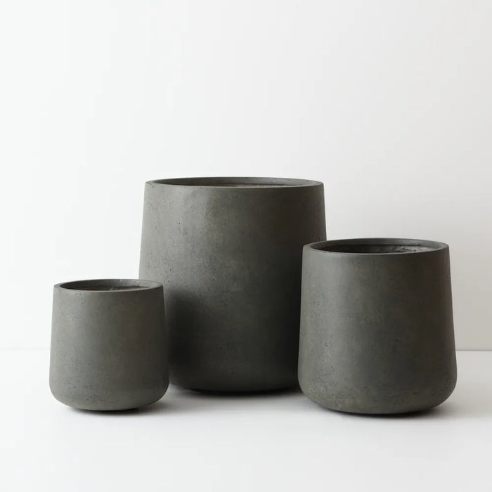 Cinder Pot Olive Green, 44cm Set of 3