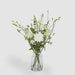 Artificial Dahlia Eucalyptus Mixed Arrangement in Vase 60cm White - FLORA DESIGNS