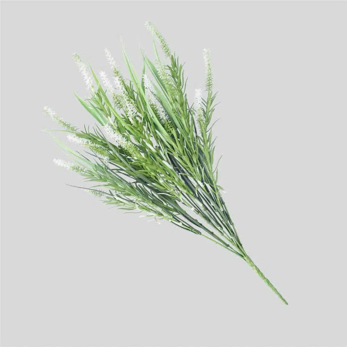 Long Lavender Stem White UV Resistant 50cm Set of 3