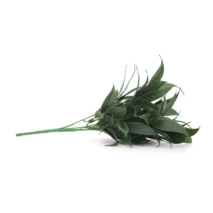 Dark Green Tipped Willow Oak Stem UV Resistant 30cm Set of 2