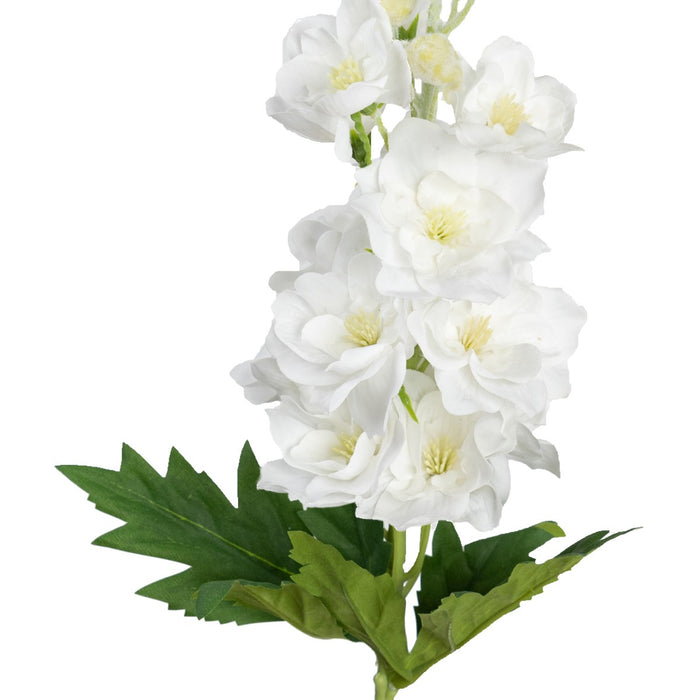 Delphinium Stem White 72cm Real Touch Pack of 6