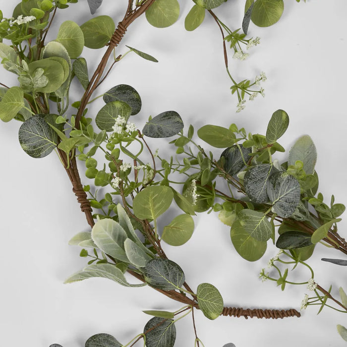 Eucalyptus Gypsophila Garland Green 183cm Pack of 2