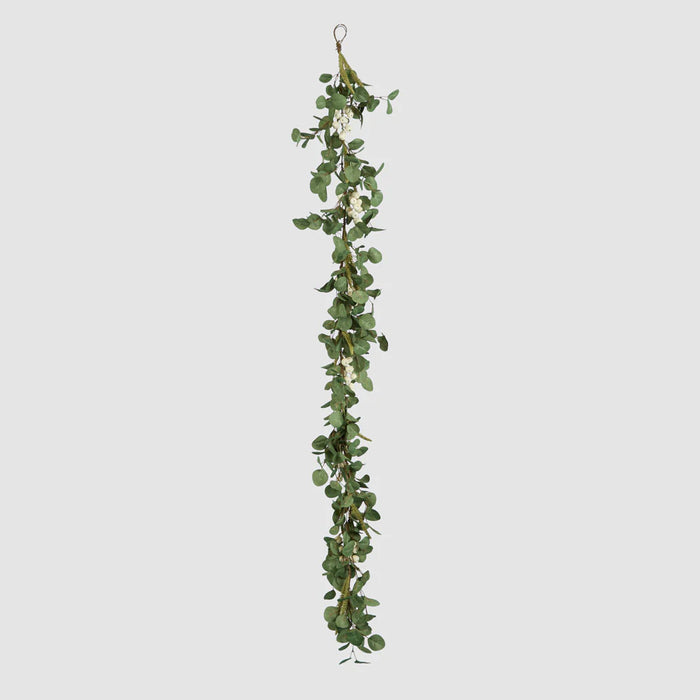 Eucalyptus White Berry Garland 180cm Pack of 2
