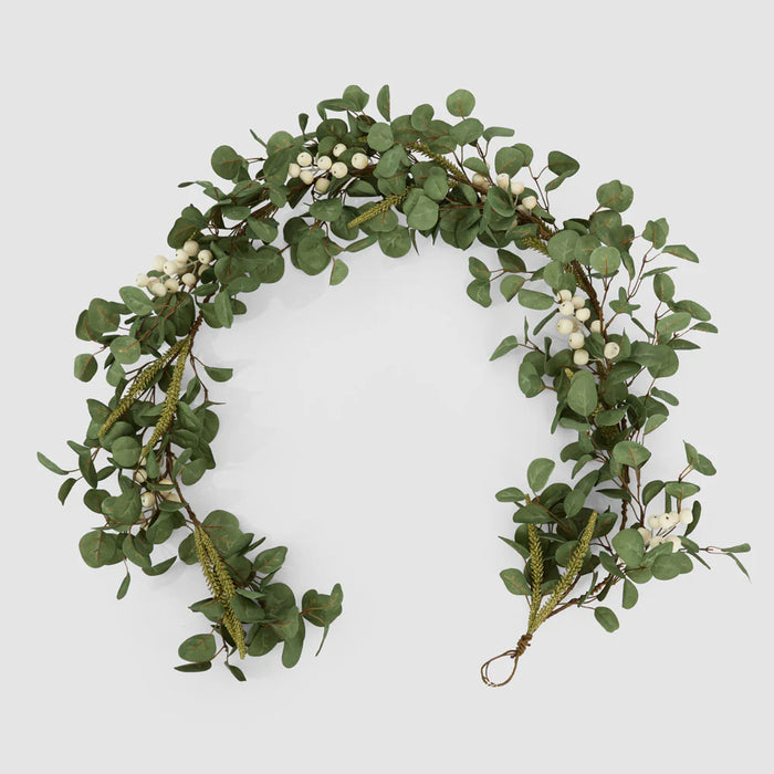 Eucalyptus White Berry Garland 180cm Pack of 2