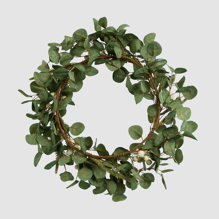 Eucalyptus White Berry Wreath 60cm Set of 2