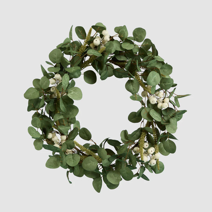 Eucalyptus White Berry Wreath 60cm Set of 2